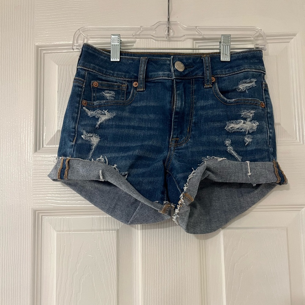 American Eagle Hi-Rise Shortie Jean Short - Super Stretch